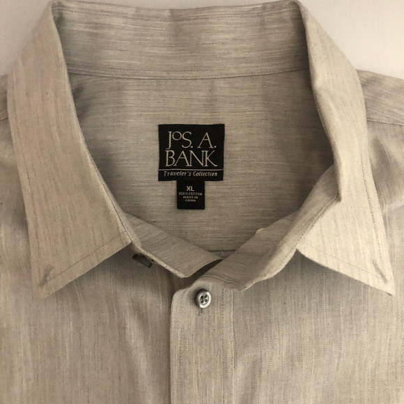 Joseph A Banks Travelor's Collection Mens Tailored Fit Butten Up Shirt Size XL - Picture 7 of 11